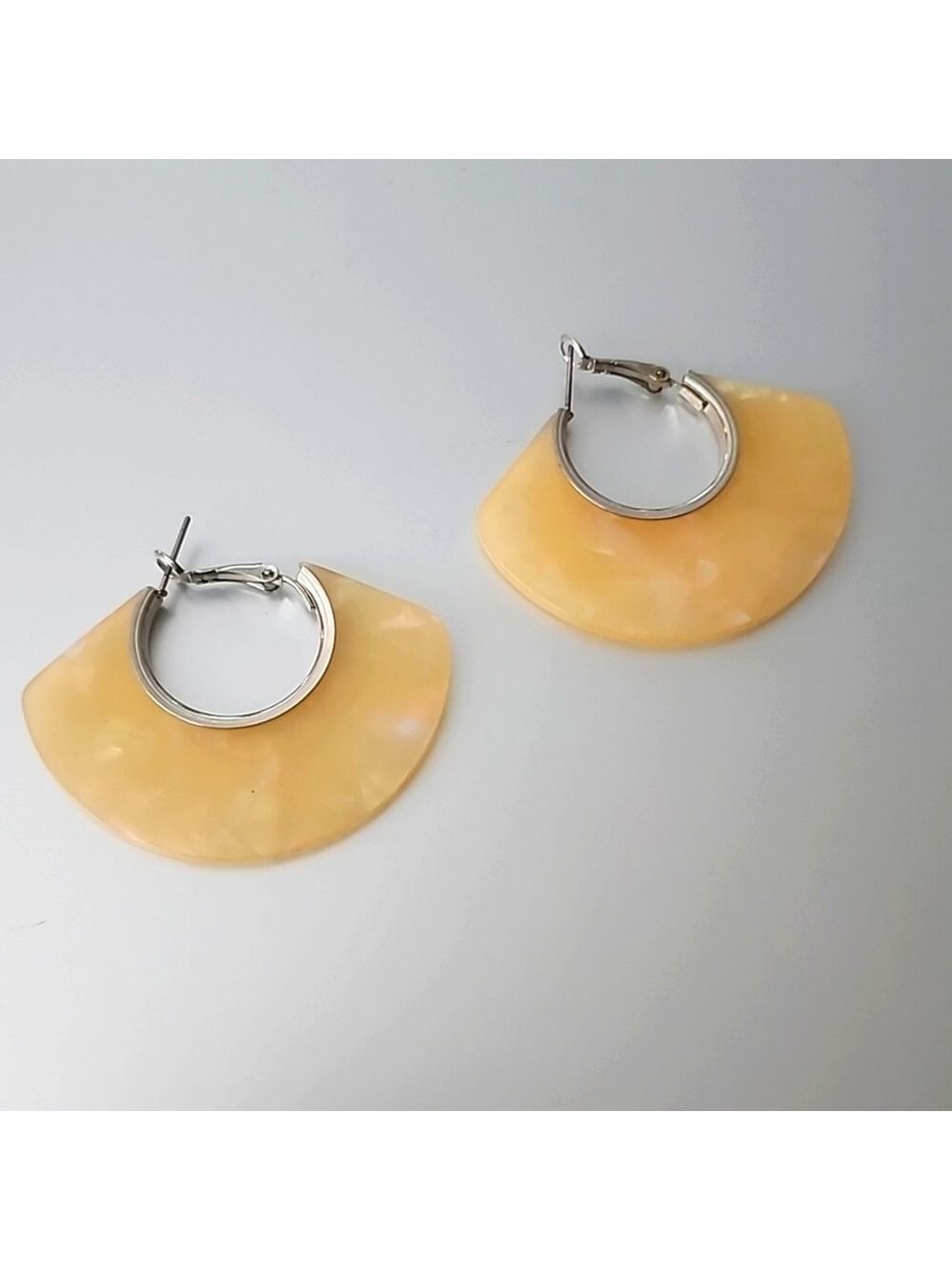 GEOMETRIC  ACRYLIC Yellow EARRINGS Fun And Whimsy